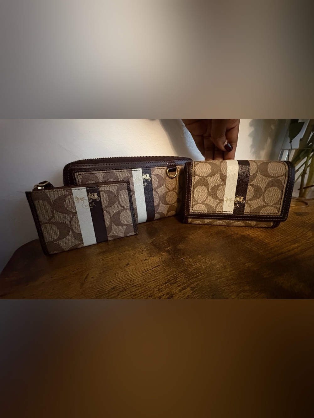 Authentic Coach Heritage Stripe Collection Set